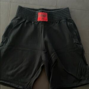 Givenchy Black Shorts with Red Logo